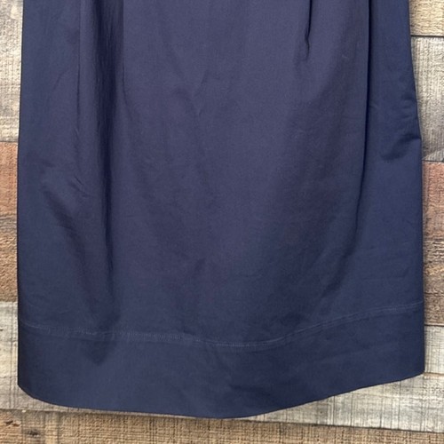 Vestido Vaina Jil Sander Azul Oscuro Sin Mangas Plisado Talla 34 EE. UU. 4 - Imagen 8 de 11