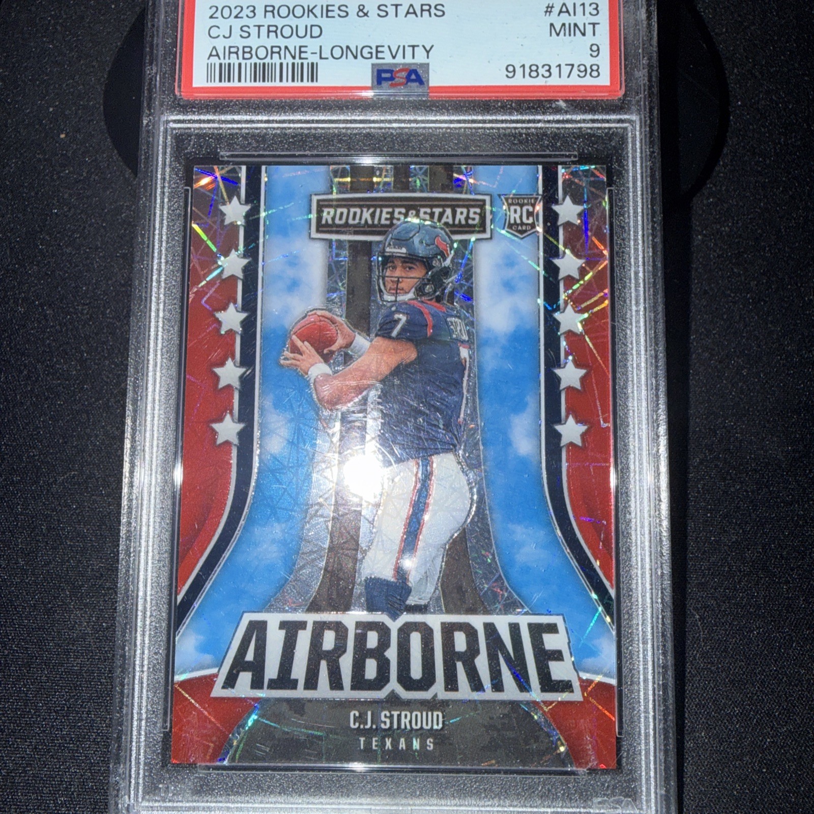 2023 Rookies & Stars CJ Stroud Airborne Red Plaid #AI-13 Rookie RC PSA 9 Mint