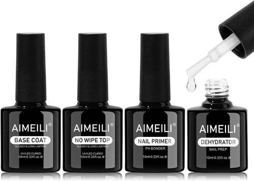 Nail Prep E Primer Base E Top Coat Unghie per Gel, Dehydrator E Primer Base E To - Foto 7 di 12