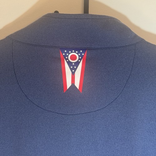 Rhoback Fleece Herren 2XL blau Ohio Flagge 1/4 Reißverschluss Pullover Langarm sportlich - Bild 9 von 11