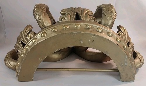 ©CHRISDON - Hollywood Regency Roccoco Style Gold Gilded Wall Sconce Shelf - 19"w - Picture 4 of 24