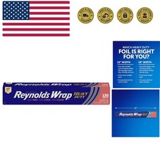 Wrap Heavy Duty Aluminum Foil Roll, Thick Heavy Duty Foil for Added Strength ...