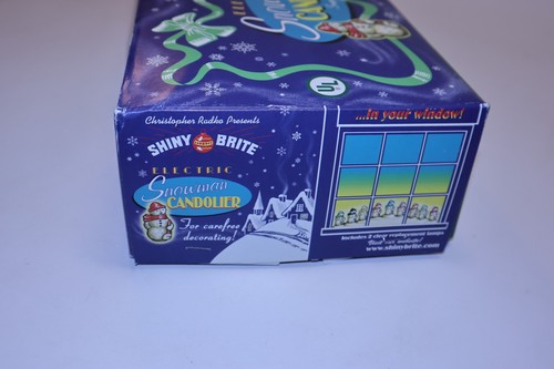 Vintage Shiny Brite by Christopher Radko Electric Snowman Candolier 9 Lamp w/Box - Picture 19 of 22