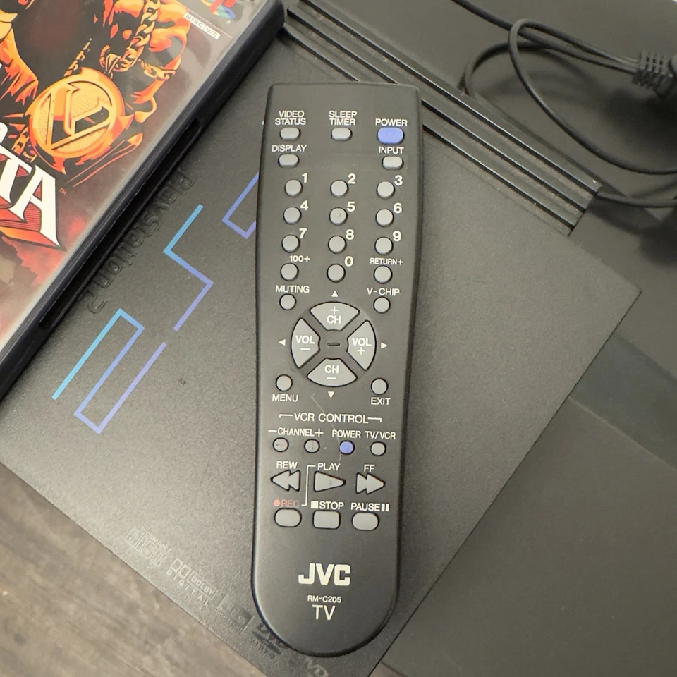 "TV CRT JVC AV-32320 32"" con componente remoto original/S-Video" Foto 2 de 4