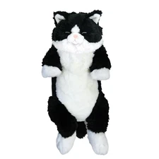 Lap Cat Sleeping Hachiware Stuffed Animal Cute Cat White Black P-1283