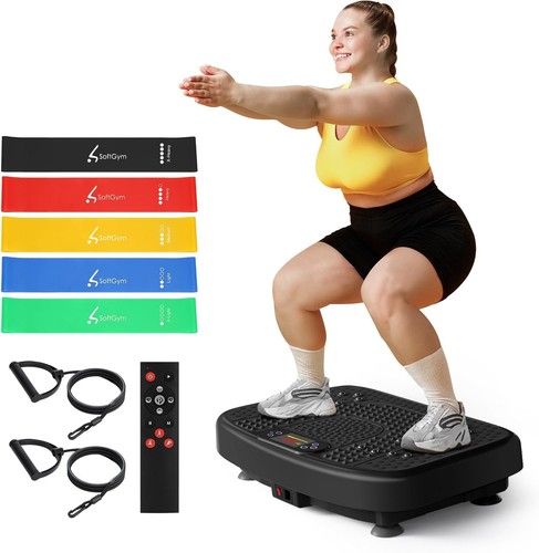 Slim Vibrating Plate with Resistance Bands - Quick Lymphatic Drainage & Fitness - Picture 3 of 10