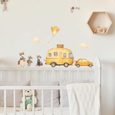 A Family of Mice Wall Decal Animal Theme Wall Stickers, Decoration for Kinder...