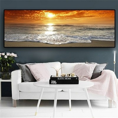 Sea Beach Landscape Canvas Painting Canvas Wall Art Home Decor Posters & Prints