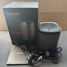 Complete In Box Sonos Model Play:1 Wireless Speaker with Power Cord Black 