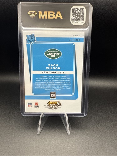 2021 Panini Donruss - Zach Wilson #P-252 Red Green Optic Preview Rated Rookie - Picture 6 of 6