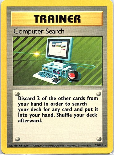 Computer Search Rare Base Set 071/102 LP Pokemon TCG - Picture 1 of 2