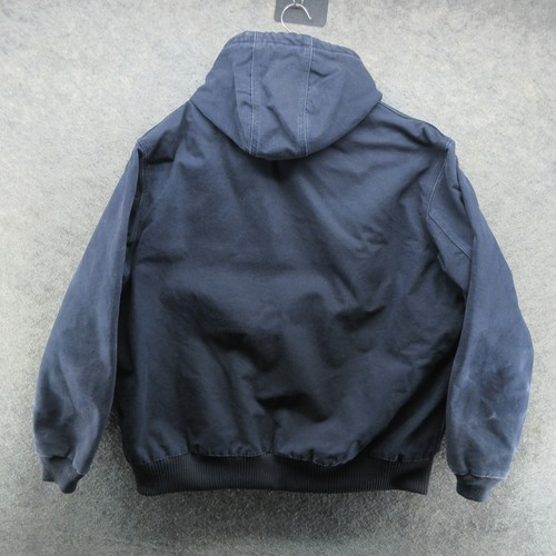 VTG Carhartt Jacket Mens 2XL Tall Blue J130 MDT Faded Distressed Canvas Workwear - Picture 17 of 24