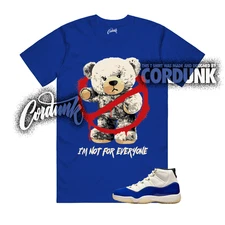 11 Retro Rare Air Deep Royal Blue Fire Red Sail Black Muslin T Shirt Match NOT