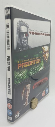 The Terminator/Predator/Commando DVD Boxset Arnold Schwarzenegger 3 Film Trilogy - Picture 1 of 5