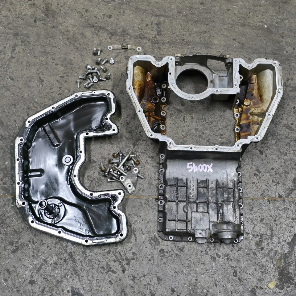 BMW 545i 550i 645i 650i 745i 750i 2004-2010 cárter de aceite del motor 11137544594 OEM usado Foto 2 de 4