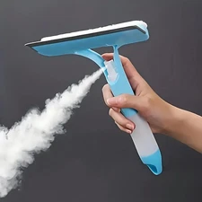 3-In-1 Window Cleaning-Dual-Sided Glass Wiper with Squeegee & Spray Bottle