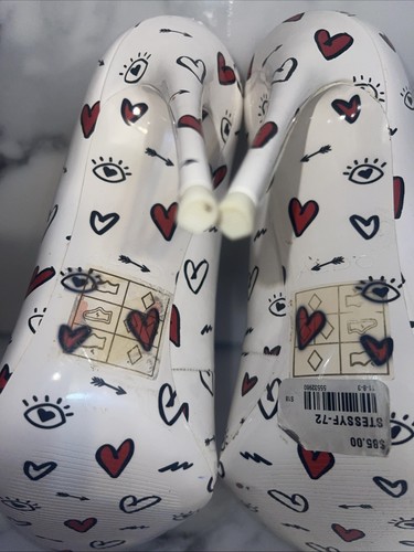 ALDO Stessy Stiletto Pump Heels Red & White Hearts Love Size 6 NWOB - Picture 12 of 13