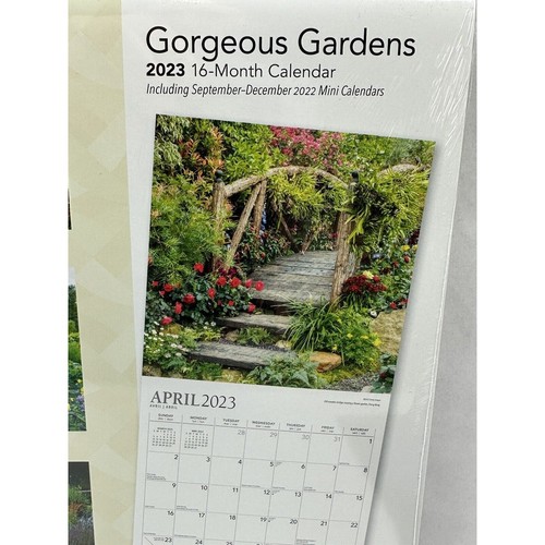 WALL ART Projects Flower Gorgeous Gardens 2023 12" x 12" Wall Calendar - Picture 4 of 4