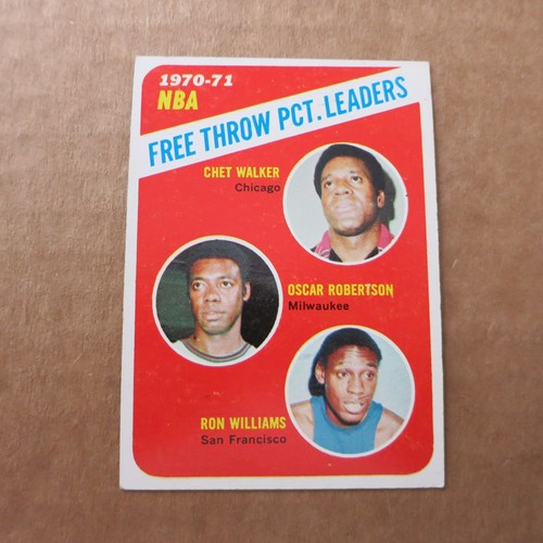 Oscar Robertson Chet Walker 1971-72 Topps FT Pct. Leaders #141 Bucks Bulls