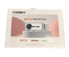 Vizony Projector 4 Inch LCD TFT Display Tech 1920X1080p Full HD - White
