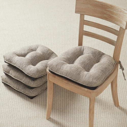 4er-Pack 15,5"x15,5" Memory Foam Stuhlkissen - rutschfest, Krawatten, Küche/Esszimmer - Bild 18 von 18