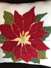 Decorative Pillow , Punched Christmas Design, 17 x 17 in, Excellent Condition.