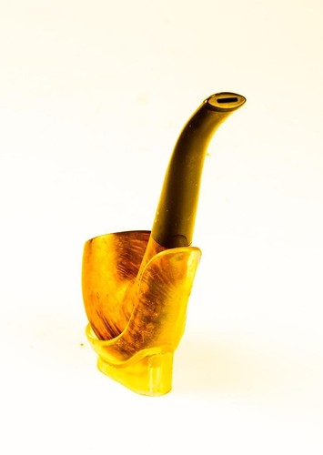ESTATE PIPE: BRIGHAM 2 DOT 'ALGONQUIN" BENT BILLIARD SMOOTH ref; 8887H - Picture 4 of 12