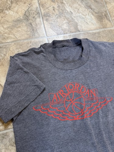 Very Rare Vintage 1985 Air Jordan Promo Tee Original Wings Youth Large 12/14 USA - Picture 2 of 8