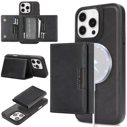 Funda tipo billetera de cuero con tarjetero para teléfono para iPhone 16 15 Pro Max Samsung - Imagen 14 de 18