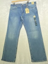 New True Craft Jeans Men’s Size 36X30 Trinity Blue Denim Straight Slim Fit NWT