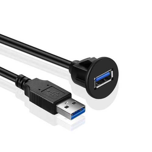 Auto Armaturenbrett Flush Mount Typ-C Stecker zu Buchse Verlängerung Panel Kabel - Bild 11 von 17