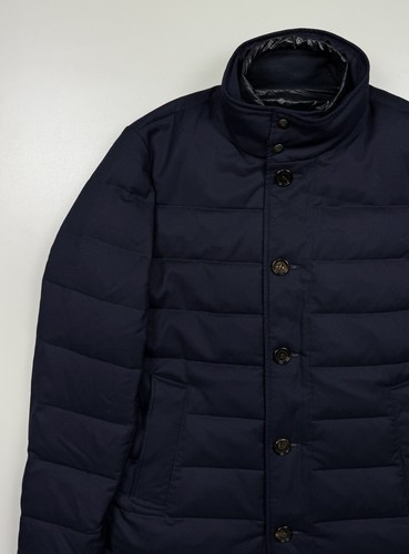 Moncler Vallier Giubbotto Men’s Down Navy Coat Jacket Size 3 - Picture 6 of 24