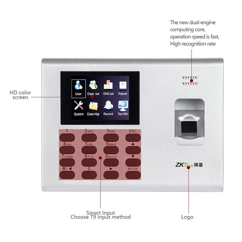 ZKTeco K40 Time Clock Biometrische Fingerabdruck Access Control Attendance - Picture 7 of 12