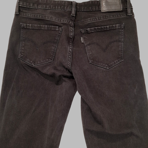 Levis Denim Jeans Womens 28 Black 711 Skinny Straight Leg Low Rise 28X28 - Picture 4 of 8