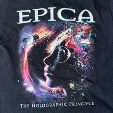 Epica Black Band T-Shirt (S) The Holographic Principle Dutch Symphonic Metal