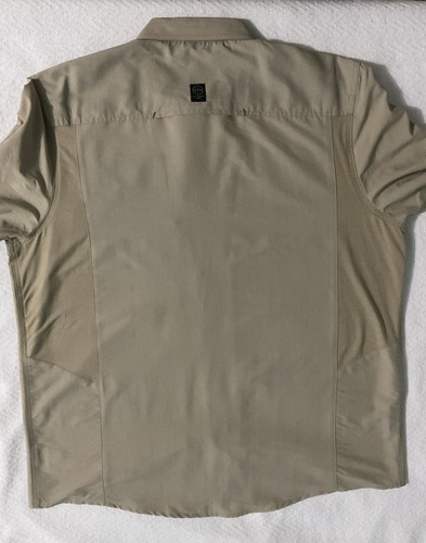 Men’s Wrangler All Terrain Gear (ATG) Long Sleeve Button Up Khaki color Size 2XT - Picture 9 of 9