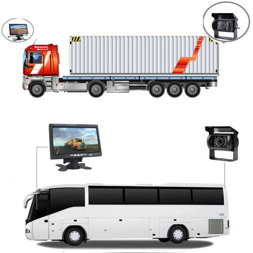 7" Monitor Rear View Backup Camera Reverse HD Night Vision For Car Truck RV - Picture 8 of 16