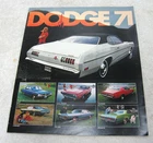 1971 DODGE 71 CHARGER R/T CHALLENGER DART DEMON CORONET POLARA  24PG BROCHURE