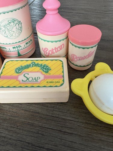 Accessori bambola toppa cavolo vintage 1983 set cura bambino e certificato nascita - Foto 3 di 9