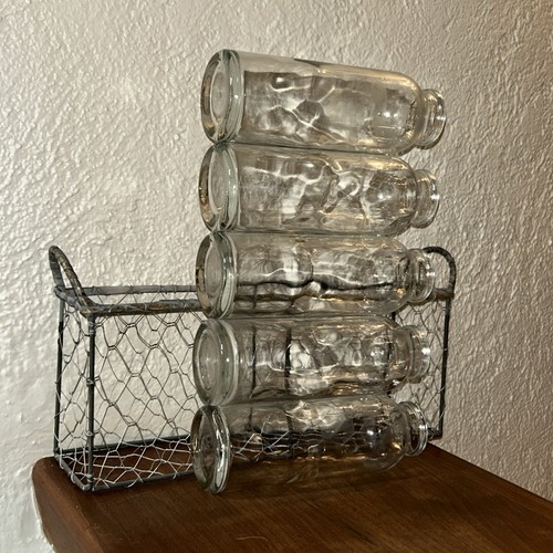 Propagation Station Set of 5 Glass Bottles for Plants +Chicken Wire Stand Unique - Picture 6 of 7