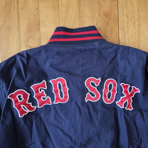 Boston Red Sox G-III Reversible Bomber Varsity Jacket Mens Size M Blue Red - Picture 9 of 16