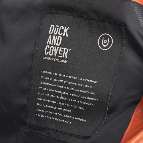Duck & Cover Shemmy Two Quilted Mens Desinger Quilted Coat Jacket Orange - Picture 5 of 5
