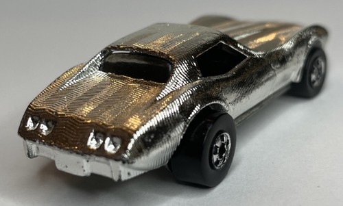 Vintage 1975 Hot Wheels Silver Chrome Corvette Stingray Textured Mattel ~GP - Picture 10 of 13