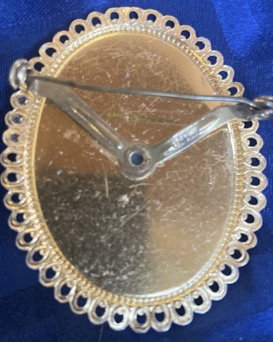 * um 1920 - ANTIKE / ART DECO GOLDSTEIN CABOCHON EMAILLIERTE ANSTECKNADEL / BROSCHE Japan - Bild 5 von 7