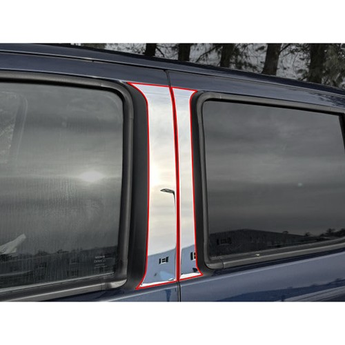Polished Pillar Post Trim 4pc fits 2022-2024 Nissan Frontier - Picture 2 of 4