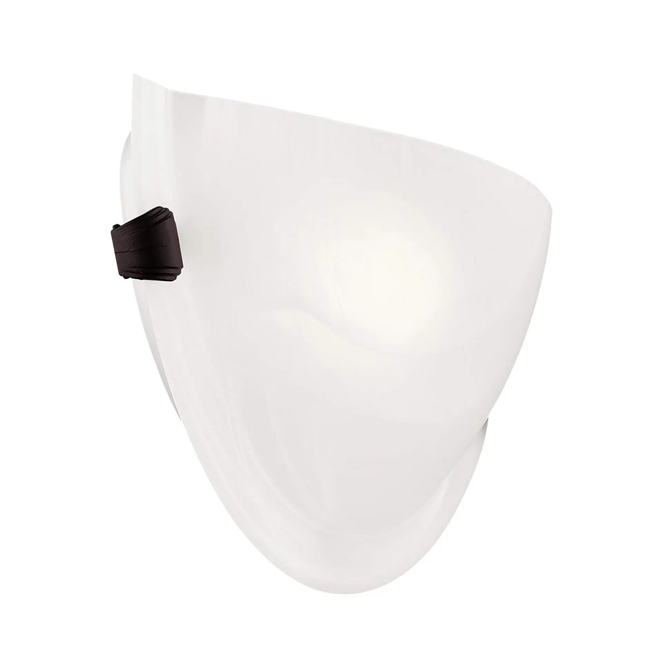 Aplique de pared de bronce de 1 luz Oasis 4271-07, blanco Foto 4 de 4