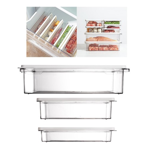 Fridge Storage Container Airtight Lid Portable Kitchen Frozen Storage Container - Picture 1 of 13