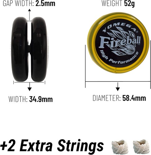 Yomega Fireball YoYo - Transmisión sensible de alto rendimiento Yoyo, ideal para... - Imagen 4 de 7
