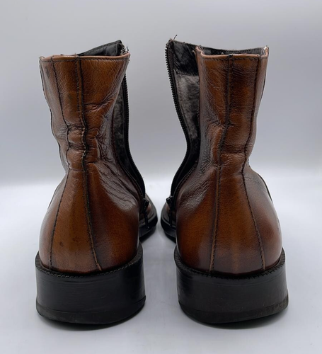 Lavorazione Artigiana Hombre Piel Botines T. 40 Marrón Con Cremallera - Imagen 6 de 7