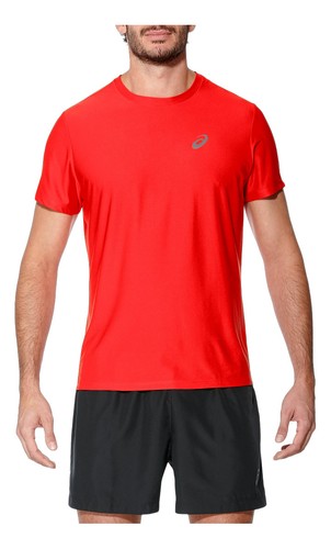 MAGLIETTA T-SHIRT RUNNING ESSENTIALS TEE ASICS MOTION DRY REFLECTIVE TRASPIRANTE - Picture 2 of 9